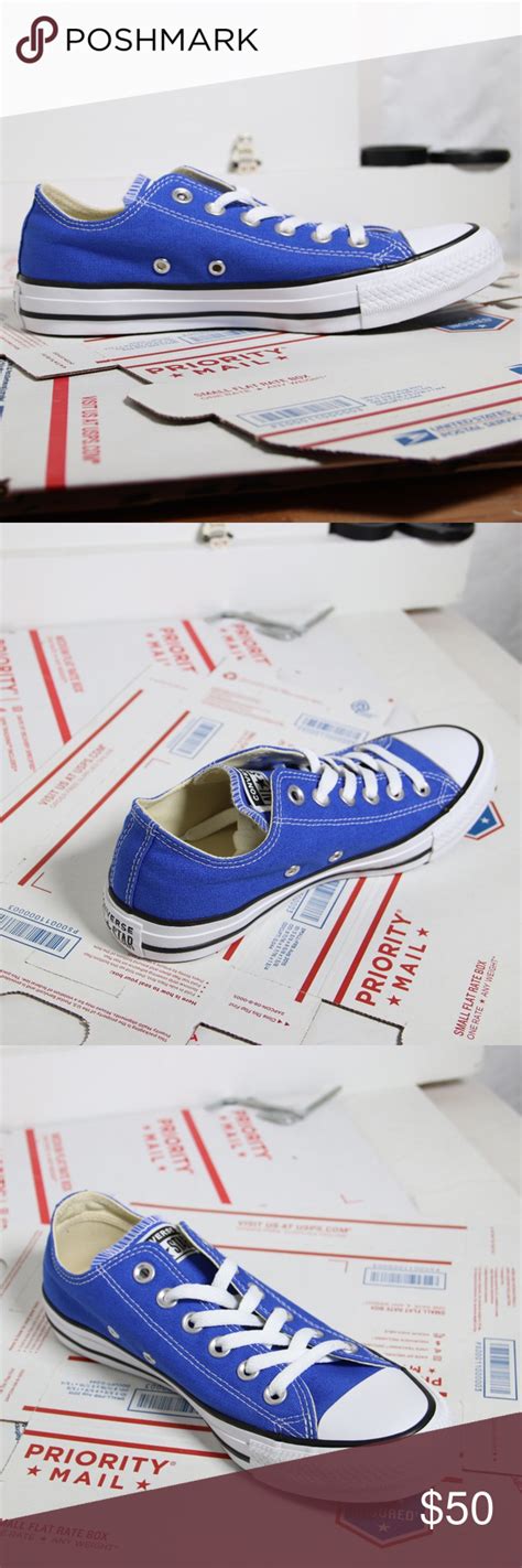 Converse Royal Blue Chuck Taylor All Star Low Tops New With Box 100