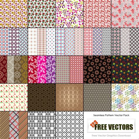 Free Seamless Pattern Illustrator Vector Pack