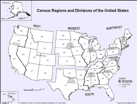 Layout Of The Nine Census Divisions Of The Us Source Us Department