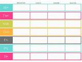 According to recent data, sales for breakfast items are passing those for lunch and dinner and plenty of restaurants are now offering breakfast fare all day long. weekly menu planning template- color colorful- breakfast ...