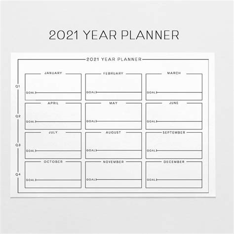 2022 Planner 2022 Year Planner Printable 2022 At A Glance Etsy Uk