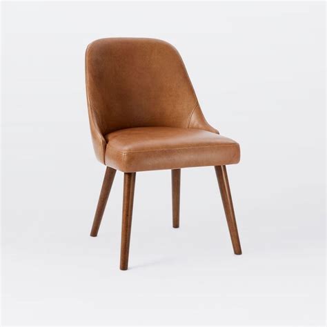 These mid century dining chairs are trendy and can fit into every decoration style. Mid-Century Leather Dining Chair | west elm UK