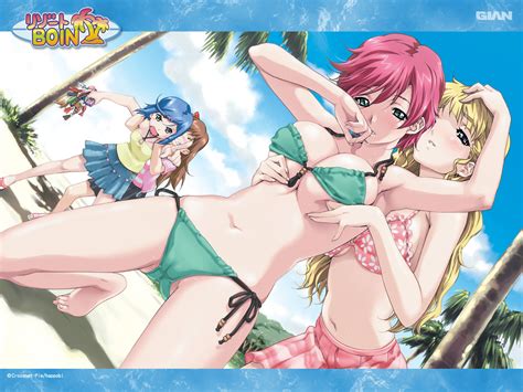 Rule 34 4girls Amamiya Momona Bikini Boin Breast Grab Breasts Female Female Only Game Cg