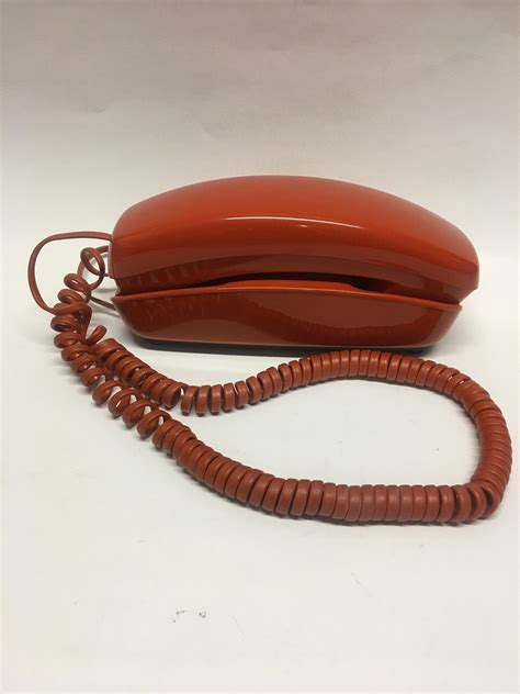 Vintage Orange Trimline Telephone Southwestern Bell Desk Etsy