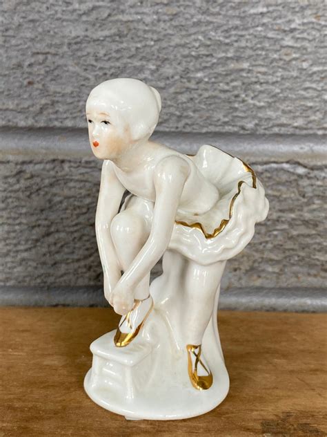 vintage porcelain ballerina figurine etsy