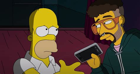 Los Simpson Predijeron El Momento En El Que Bad Bunny Lanza El Celular