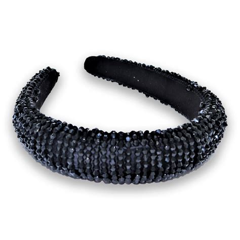 Black Rhinestone Headband Headband For Women Hair Etsy