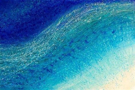 Large Blue Abstract Painting Water 24 X 36 By Gwendudastudios Blue