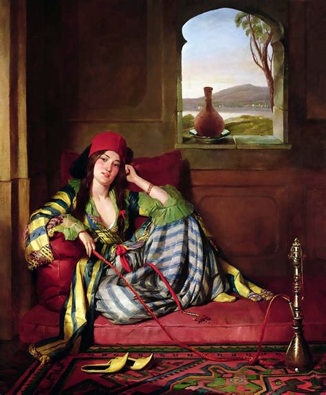 Arabiangirl With Hookah Egyptian Art Arabian Art Handmade Oil