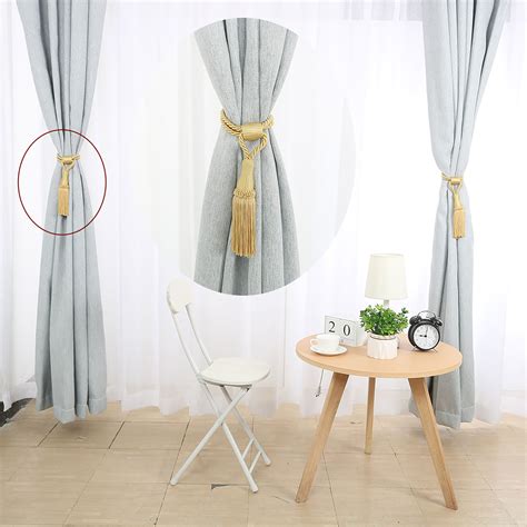Curtain Tieback Holdback Window Decorative Rope Curtain Holder Gold