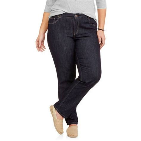 just my size women s plus size slimming classic fit straight leg jeans with tummy control