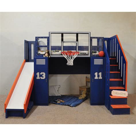 See more ideas about kids bed with slide, bed with slide, toys for girls. The Ultimate Basketball Bunk Bed - Backboard, Slide, and More!