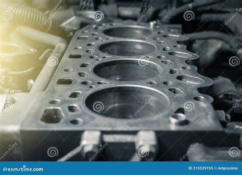 Disassembled Car Engine Without Cylinder Head Repair Of An Old
