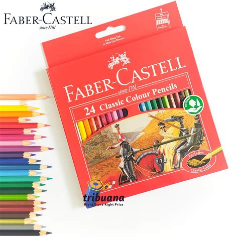 Pensil Warna 24 Faber Castell Classic Shopee Indonesia