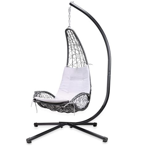 Show off the fun side of your style personality with a hanging wicker egg chair on the patio, porch, and, yes, even your living room! Barton Wicker Rattan Outdoor Hanging Chaise Lounge Swing ...