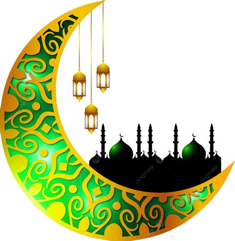 Golden Ramadan Com Ramadhan Kareem Lanterna E Mesquita Moon Islamic