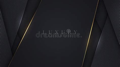 Luxury Abstract Background Golden Lines On Dark Modern Black Backdrop