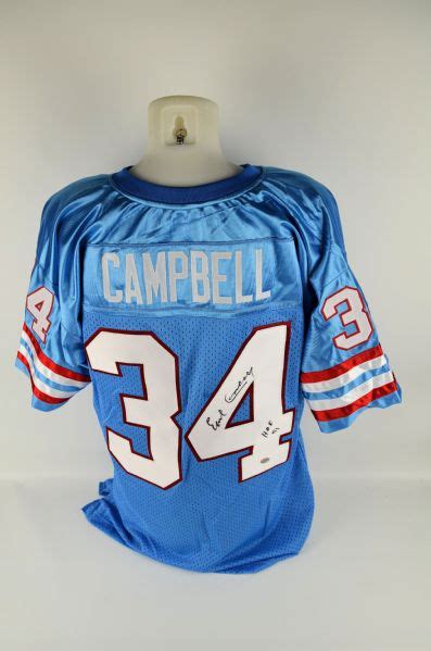 Lot Detail Earl Campbell Autographed Houston Oilers Jersey