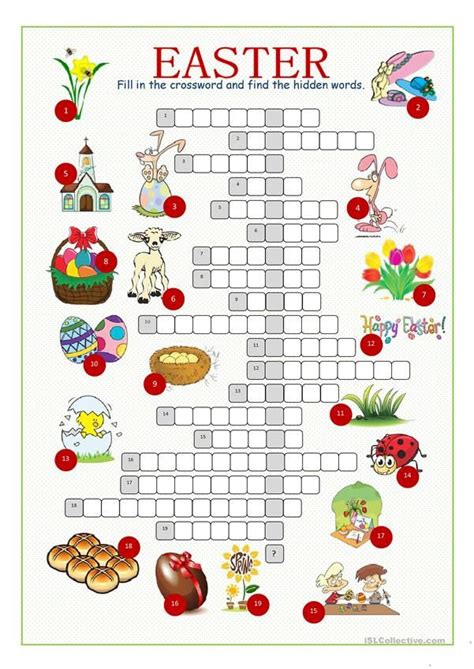 This is a secular version and free for you to print as you wish. Easter Crossword Puzzle (With images) | Do wydrukowania ...