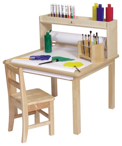 Steffywood Kids Craft Creativity Desk Wooden Art Table Contemporary