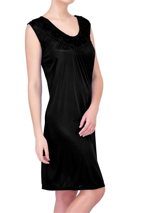 Ezi Women S Satin Silk Sleeveless Nightgown By Ezi Walmart Com