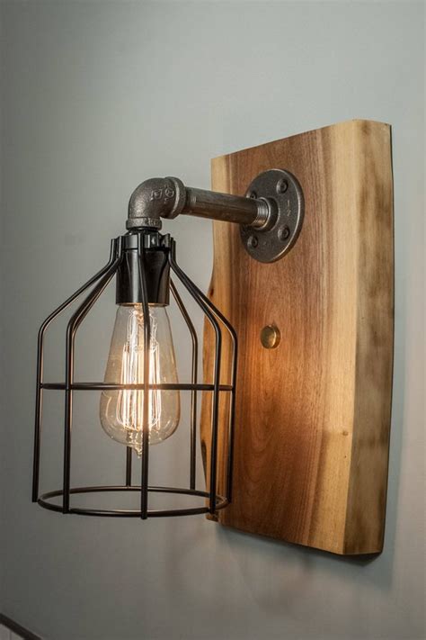 Steampunk Wood Edison Wall Sconce Light Fixture Woodify Canada