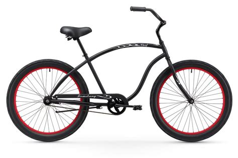 Firmstrong Chief 30 Single Single Speed Matte Black With Red Rims