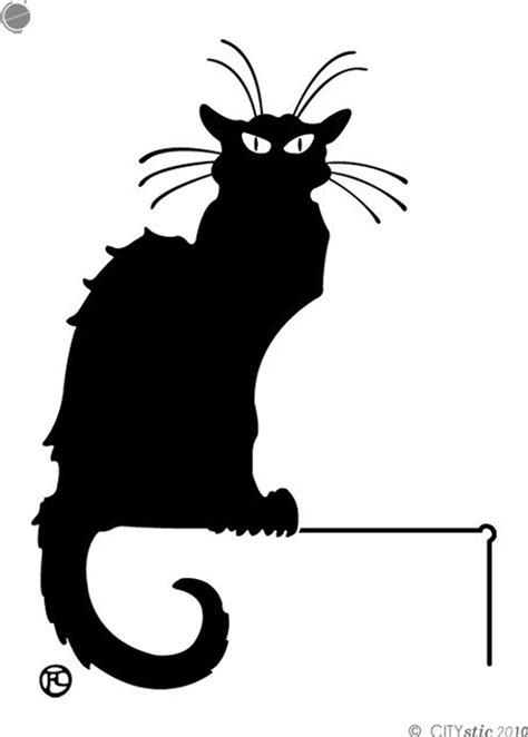 Black Cat Decal Toulouse Lautrec Black Cat Steinlen Paris Etsy