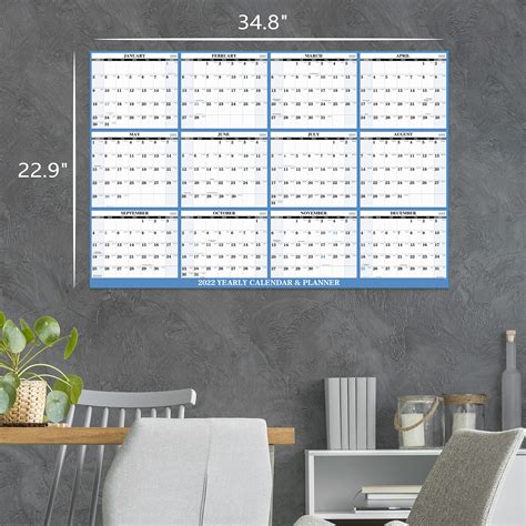 Buy 2022 2023 Yearly Wall Calendar 2022 2023 Dry Erase Calendar With