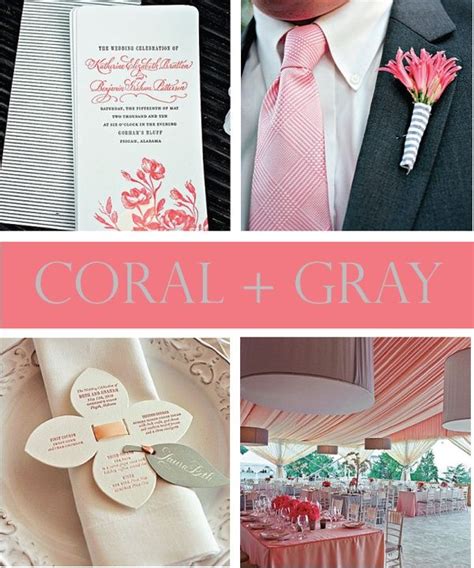 Coral Gray Wedding Wedding Themes Wedding Designs Wedding Events