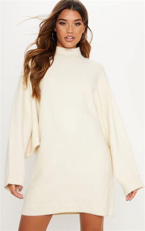 cream oversized jumper dresswe re loving oversized styles for a cosy yet killer look featuring