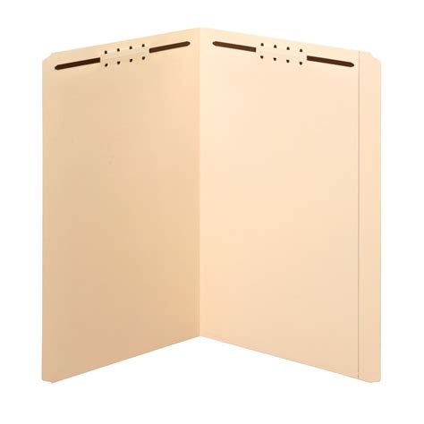 Manila Fastener Folders 2 Fasteners Straight Cut Legal Size Box Of