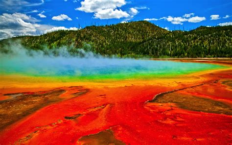 Spectacular Hd Wallpaper Geysers Yellowstone National Park Wyomingusa