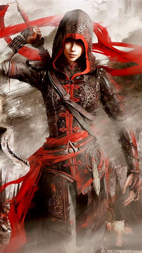 Ruby Red Assasin S Creed Style Female Assassin Fantasy Female Warrior Fantasy Women Fantasy