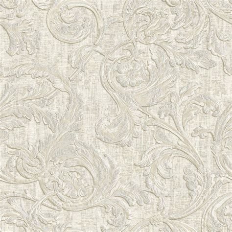 Italian Style Wallpaper Kastra Scroll White 20502 By Sirpi For Muriva