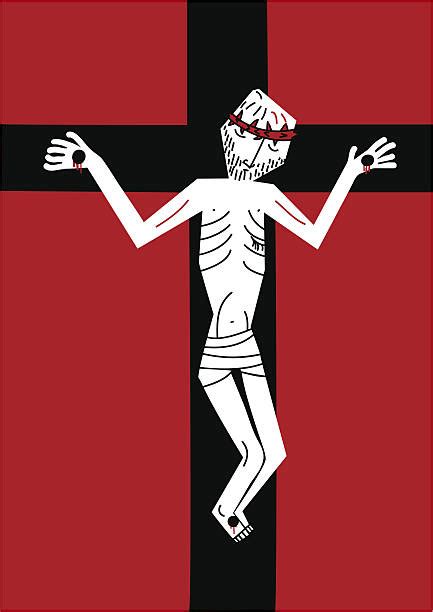 Jesus Is Nailed To The Cross Illustrations Royalty Free Vector