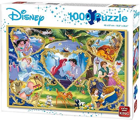 King 55829 Disney Movie Magic Jigsaw Puzzle 1000 Piece Blue Carton