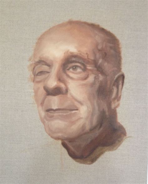 Painting Of Jorge Luis Borges Oil On Board 2014 By Suellen Kitchin