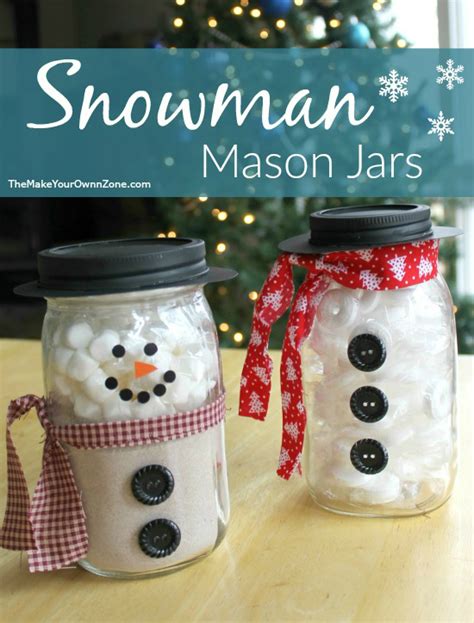 Holiday Snowman Jars The Make Your Own Zone