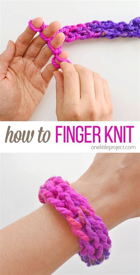 How To Finger Knit Easy Finger Knitting Instructions