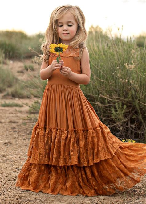 New Catrin Dress In Marigold In 2021 Flower Girl Dresses Boho Fall