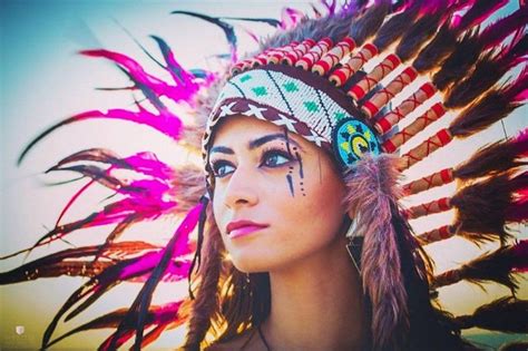 Pink Native American Headdress 75cm Native American Headdress Native American Fashion Girl