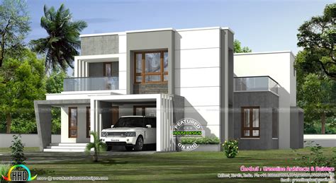 2365 Sq Ft Contemporary Sober Colored House Kerala Home Design And