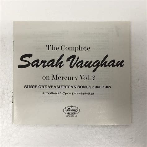 The Complete Sarah Vaughan On Mercury Vol2 Sarah Vaughan 中古オーディオ 高価