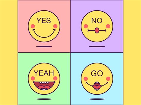 Emoticon Yes No Yeah Go By Dmitry Mayer On Dribbble