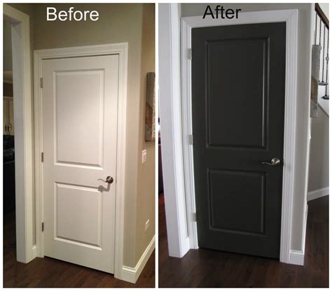 Interior Door Paint Colors Remodeling Painting Wooden Black Interior