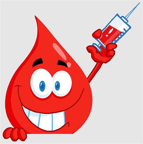 Cartoon Blood Drawing Blood Phlebotomy Drops Of Blood Red Blood
