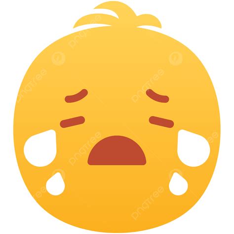 Expresión De Llanto Triste Emoji Amarillo Vector Png Triste Llorar