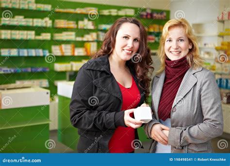 Two Women In Pharmacy Stock Image Image Of Information 198498541