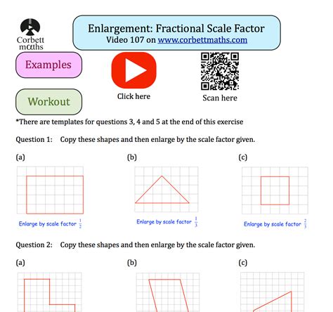 Enlarging With Fractional Scale Factors Textbook Exercise Corbettmaths